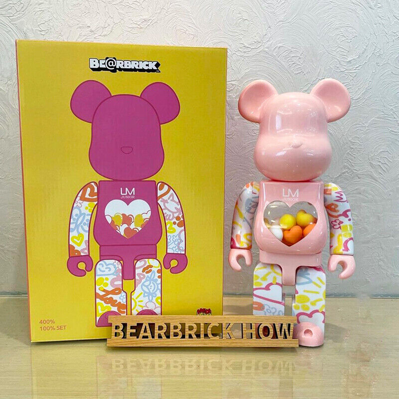 Bearbrick x NBHD x Bape 400% / Building Block Violent Bear Figurine Toy Decor