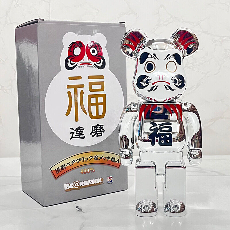 BE@RBRICK 400% Plated Building Block Violent Bear Lucky Cat Fortune God Figure