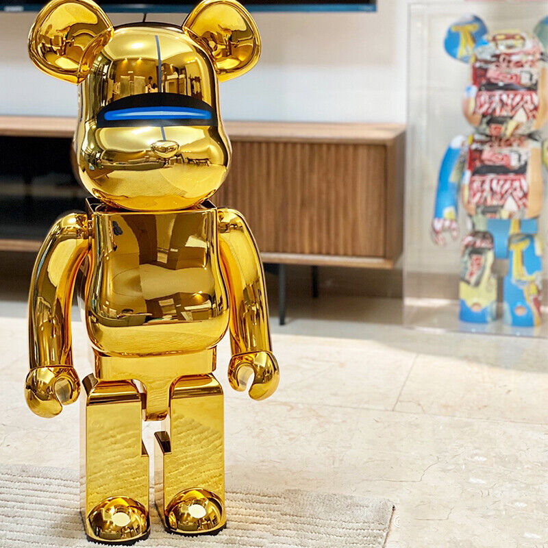 BE@RBRICK 400% Plated Building Block Violent Bear X KAWS/Collectible Figure Gift