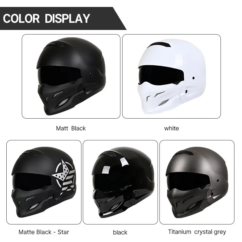 Shadow Scorpion -Motorcycle Full Face Helmet Harley Cruiser Bike Class A 3C DOT