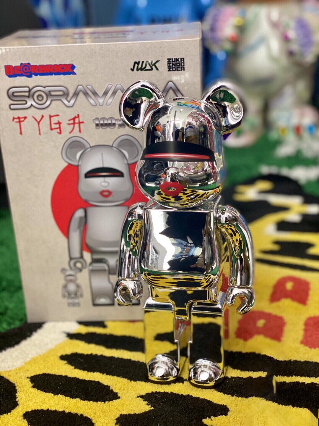 Bearbrick 400% Violent Bear x Tom&Jerry Plated Building Block Bear Figurine Gift