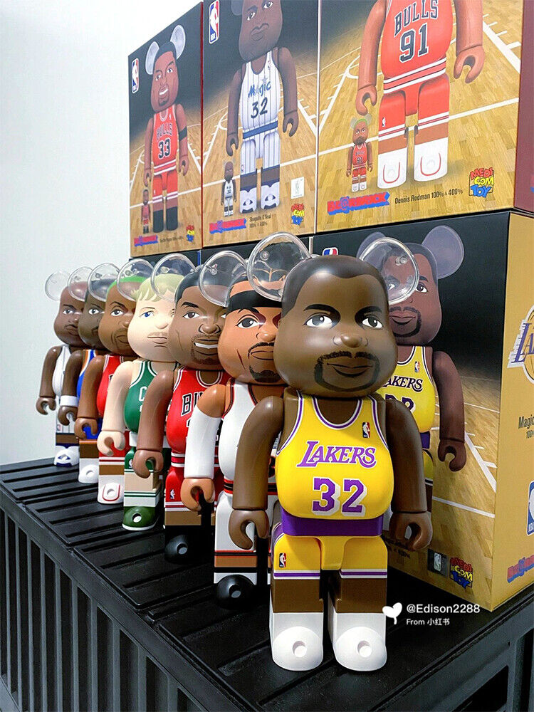 BE@RBRICK 400% Kobe Bryant Jordon James NBA Building Block Violent Bear Figures