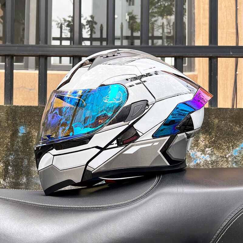 CyperPunk / 3C DOT Full Face Dual Visors Unisex /Bluetooth Motorcycle Helmet