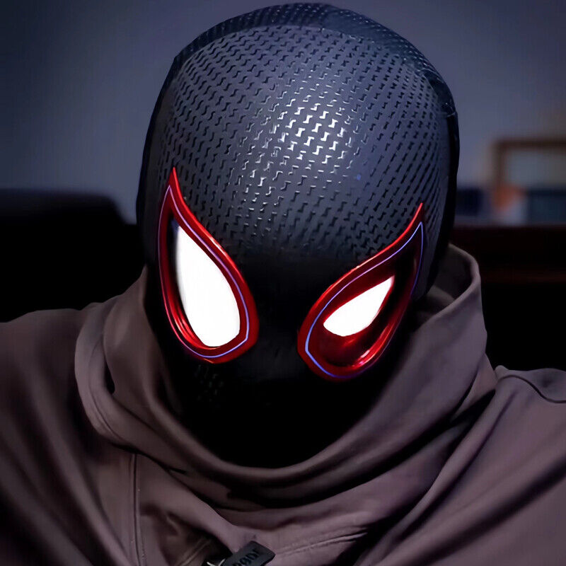 Manual/Electronic Spider-Man Headgear /Moving Eyes:Play Face Mask Gift Cosplay