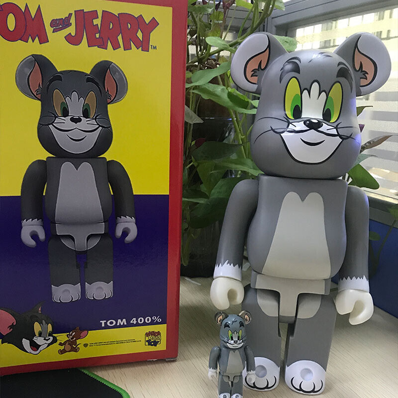 Bearbrick 400% Violent Bear x Tom&Jerry Plated Building Block Bear Figurine Gift