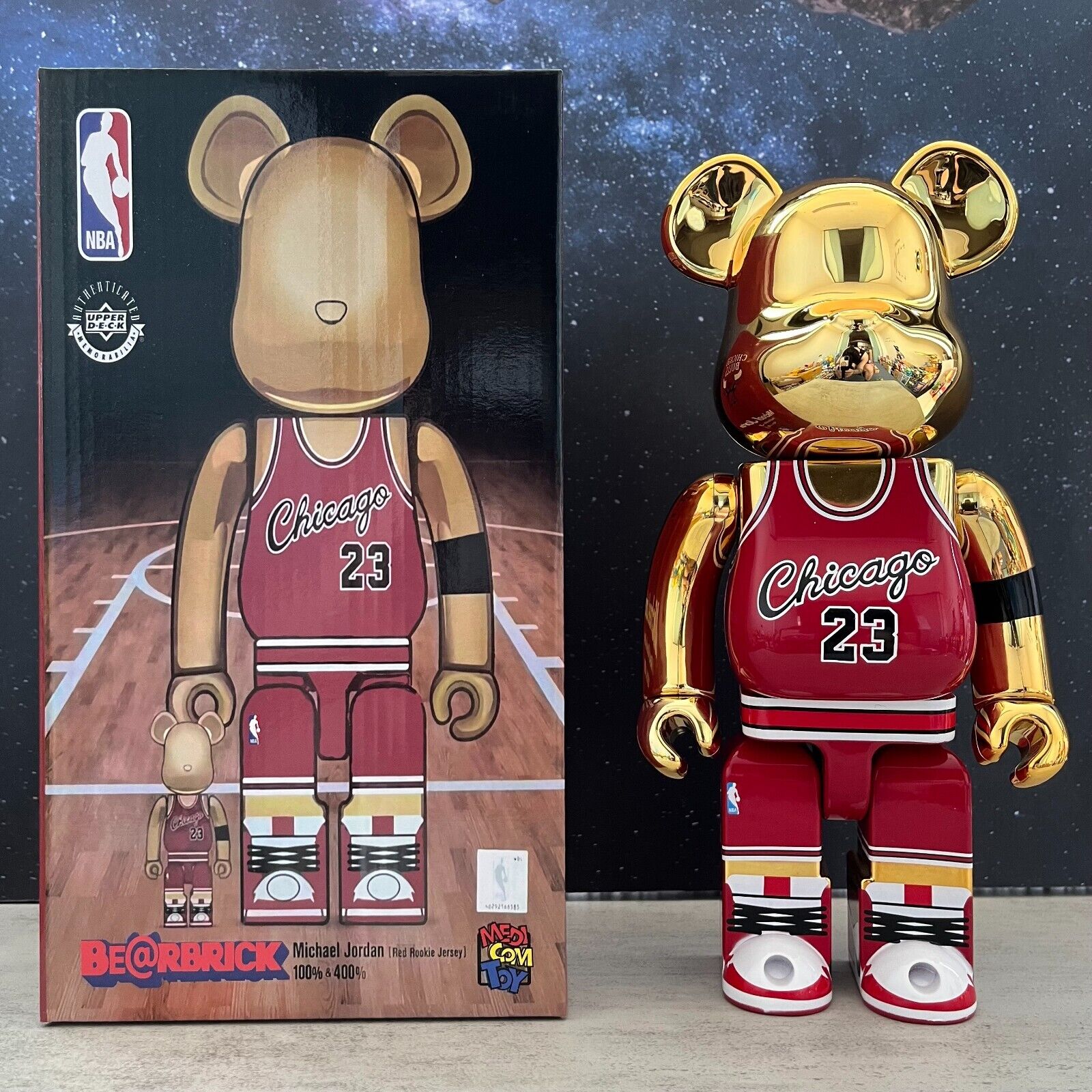 BE@RBRICK 400% Levis X Bape Building Block Violence Bear Collectible Toy Figure