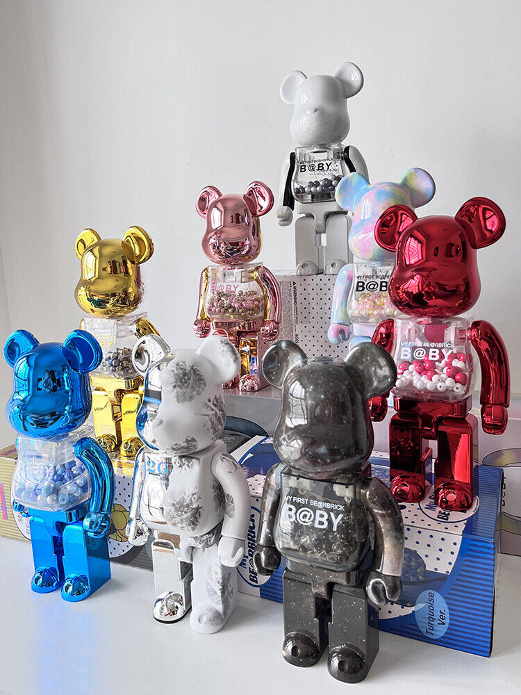 Bearbrick x NBHD x Bape 400% / Building Block Violent Bear Figurine Toy Decor