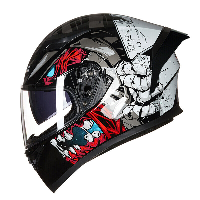 Alien / LS2 Motorcycle Premium Helmet DOT /3C Certified Full-Face Design