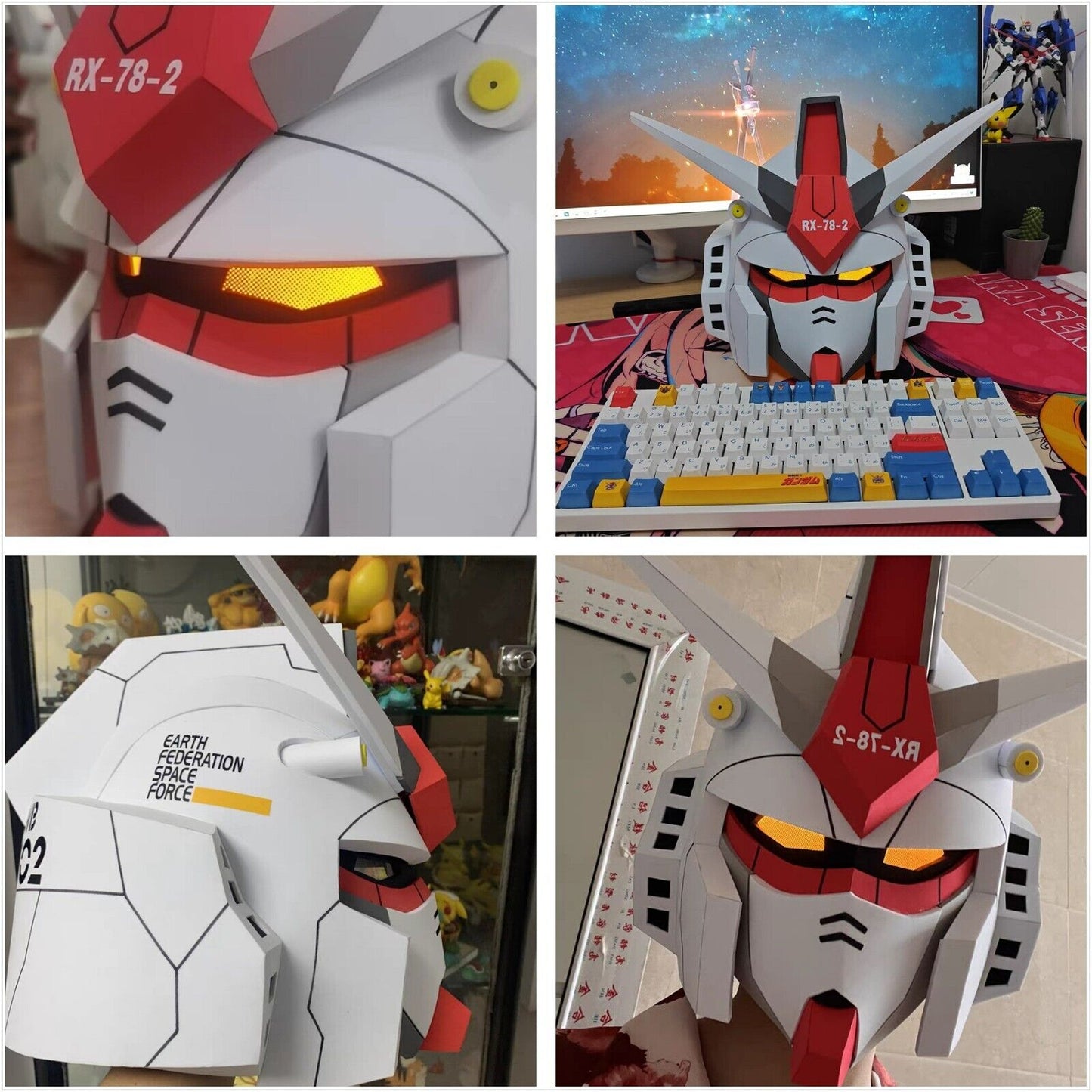 Mobile Suit Gundam Helmet Armor Wearable Glowing Sword Shield Cosplay Convention