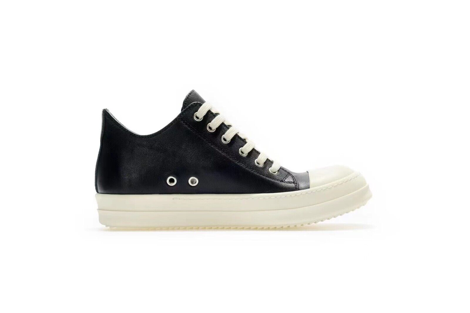 RO 23SS Leather Milk Fragrance Sole Dark High Street Low-Top Shoes RICK OWENS