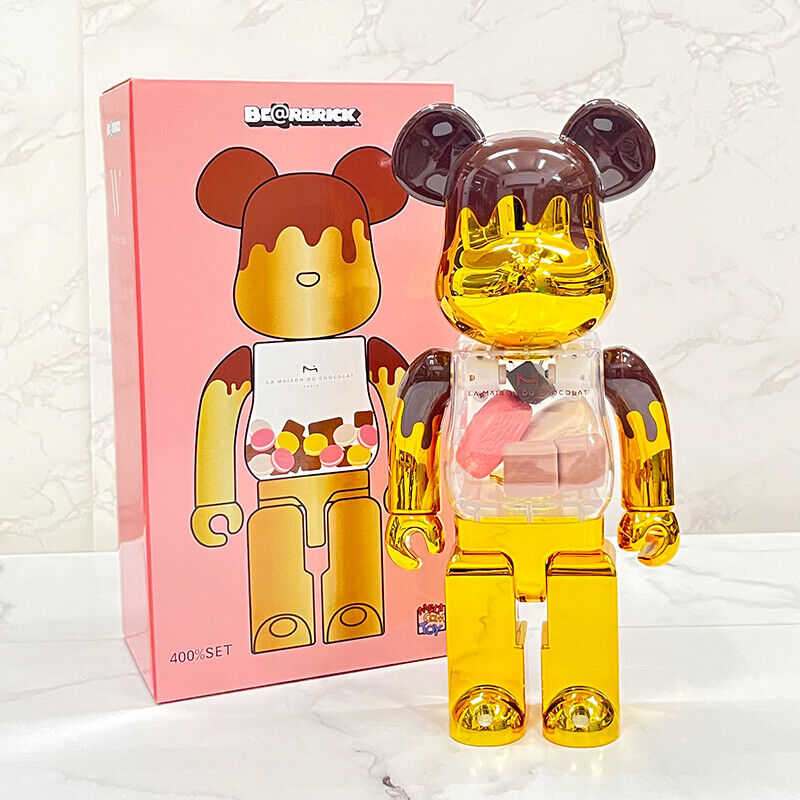 Bearbrick Violent Bear Plated Building Block Bear Valentine Collectible Figurine