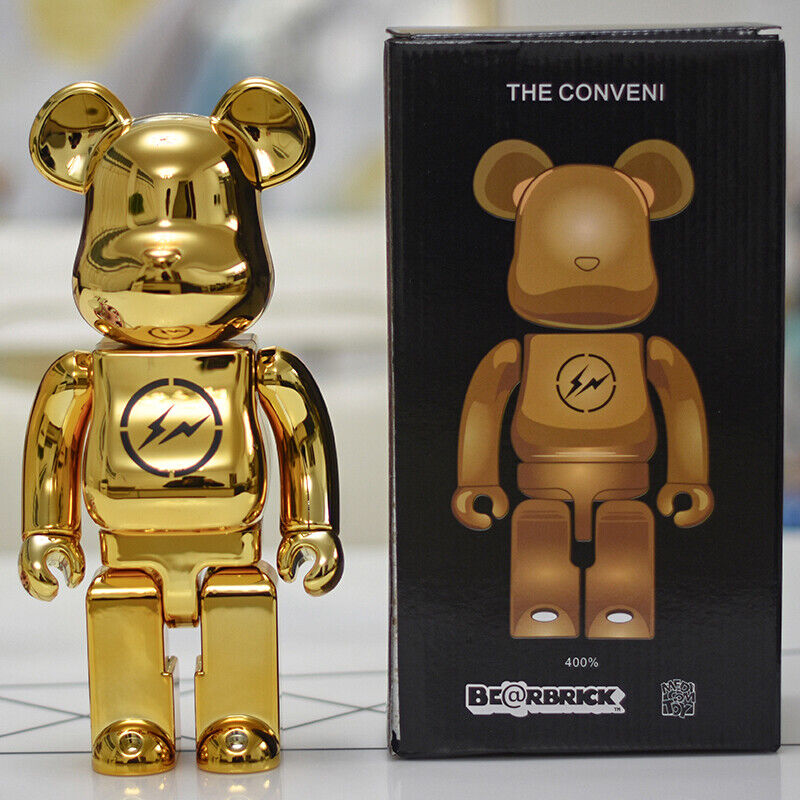 Bearbrick400% Plated Building Block Violent Bear Murakami Doraemon Figurine Gift