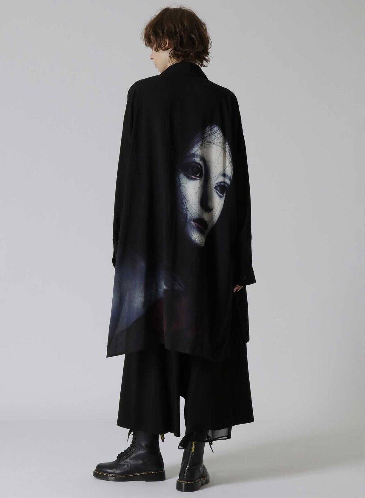 Yohji Yamamoto Vibe Shirt Y's Ayumidoll Limited Edition Doll Print Dark Shirt