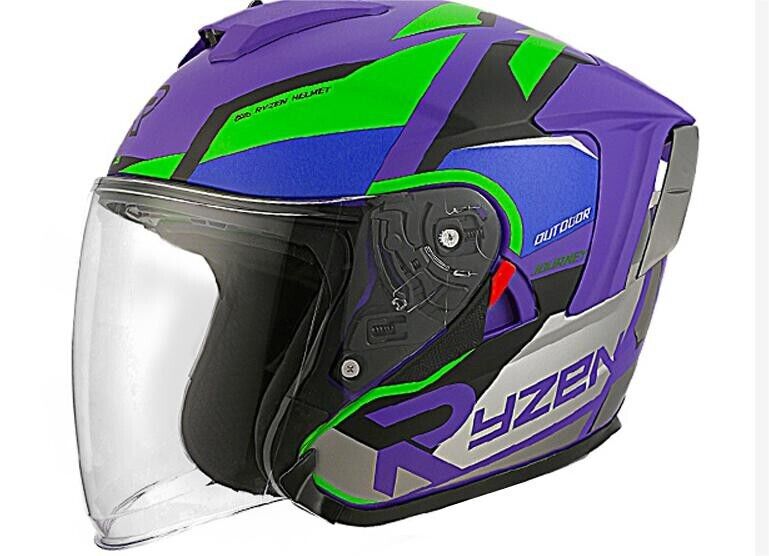 EVA EVANGELION-01 / Ryzen 3C DOT 3/4 Bluetooth / Motorcycle Helmet Dual Visors