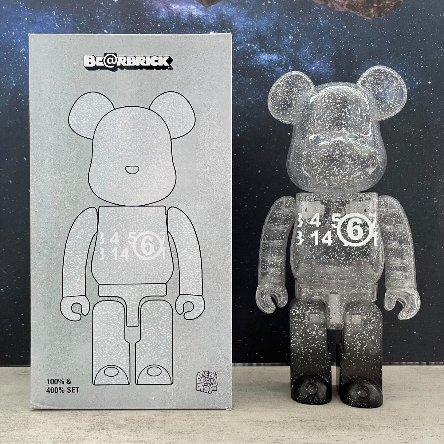 BE@RBRICK 400% Bape X Shark Building Block Violence Bear Collectible Toy Figure