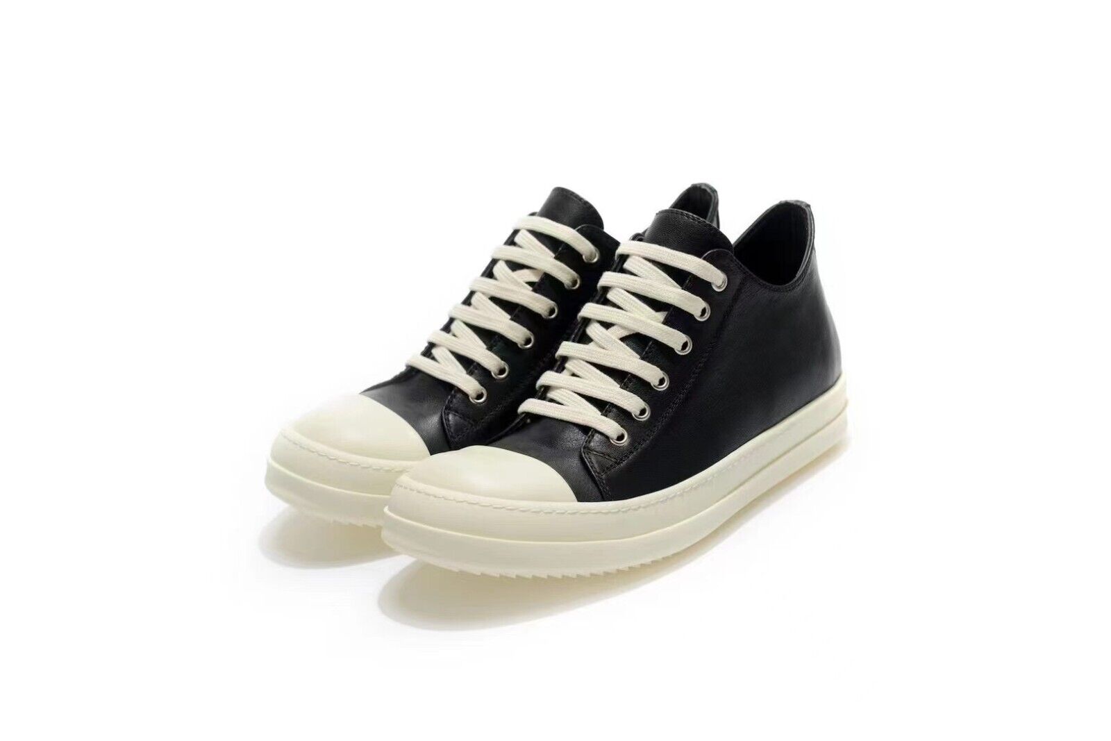 RO 23SS Leather Milk Fragrance Sole Dark High Street Low-Top Shoes RICK OWENS