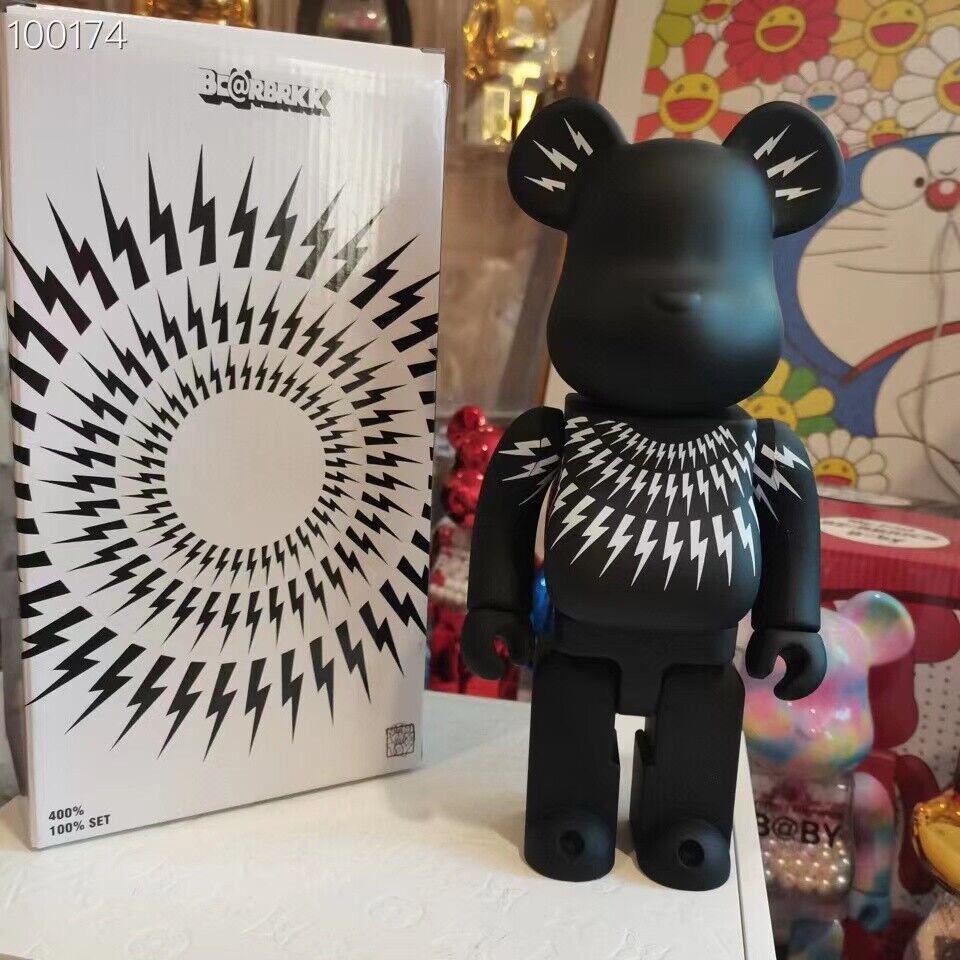 BE@RBRICK 400% KAWS Sesame Street Furry Building Block Violent Bear Figure Gift