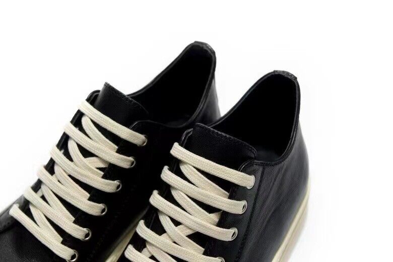 RO 23SS Leather Milk Fragrance Sole Dark High Street Low-Top Shoes RICK OWENS