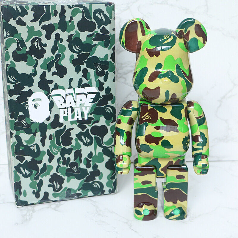 Bearbrick 400% Violent Bear x Kith: Velvet-Coated Building Block Bear Figurine