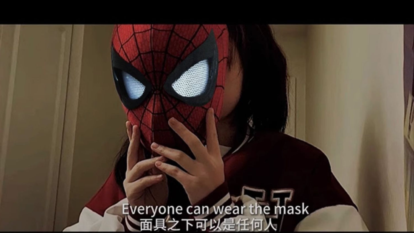 Manual/Electronic Spider-Man Headgear /Moving Eyes:Play Face Mask Gift Cosplay