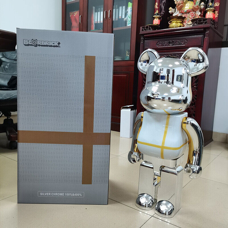 BE@RBRICK 400% Plated Building Block Violent Bear X KAWS/Collectible Figure Gift