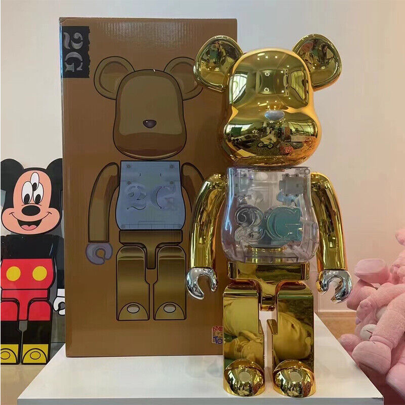 BE@RBRICK 400% Plated Building Block Violent Bear Punk /Collectible Figure Gift