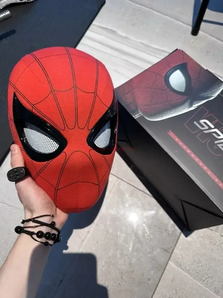 Manual/Electronic Spider-Man Headgear /Moving Eyes:Play Face Mask Gift Cosplay