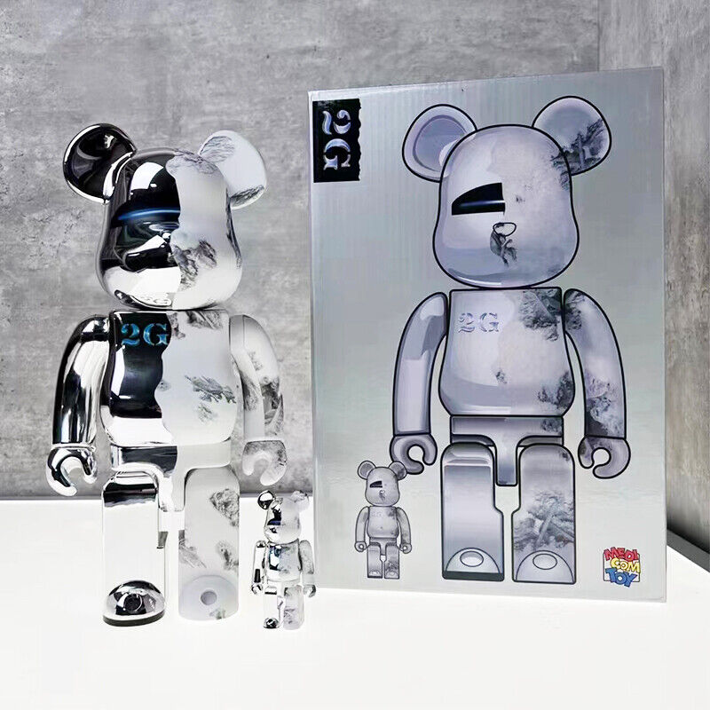 BE@RBRICK 400% Violent Bear X Mickey FRAGMENT  : Plated Building Block/Figure