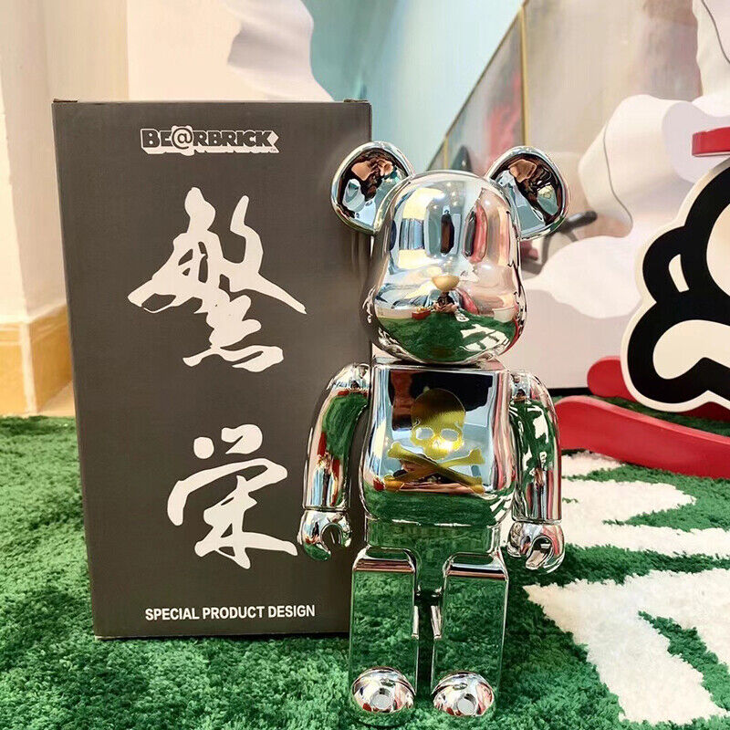 BE@RBRICK 400% KAWS Sesame Street Furry Building Block Violent Bear Figure Gift