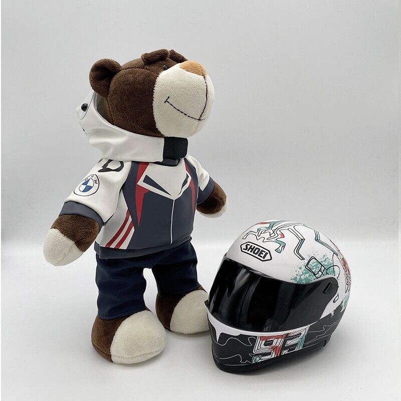 BMW 4S Motorcycle Bear Helmet Travel Tail Box Decoration Pendant Gift Plush Toy