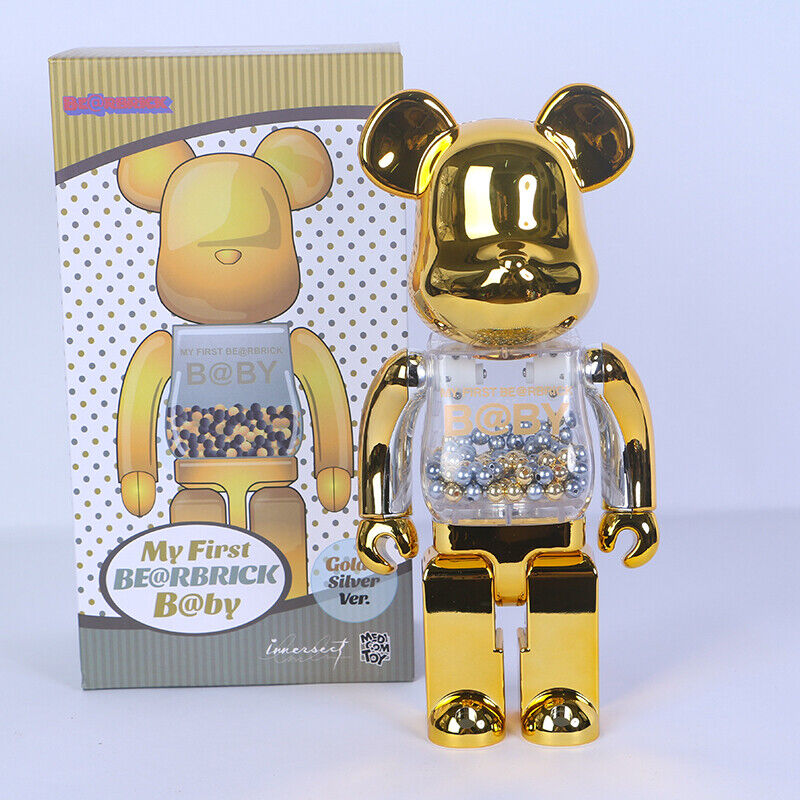 BE@RBRICK 400% Violent Bear X Superman Plated Building Block Bear  Figure Gift