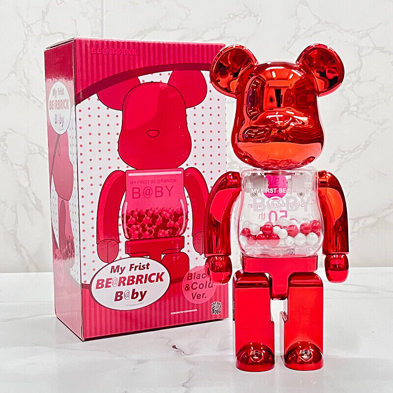 Bearbrick 400% Violent Bear x Kith: Velvet-Coated Building Block Bear Figurine