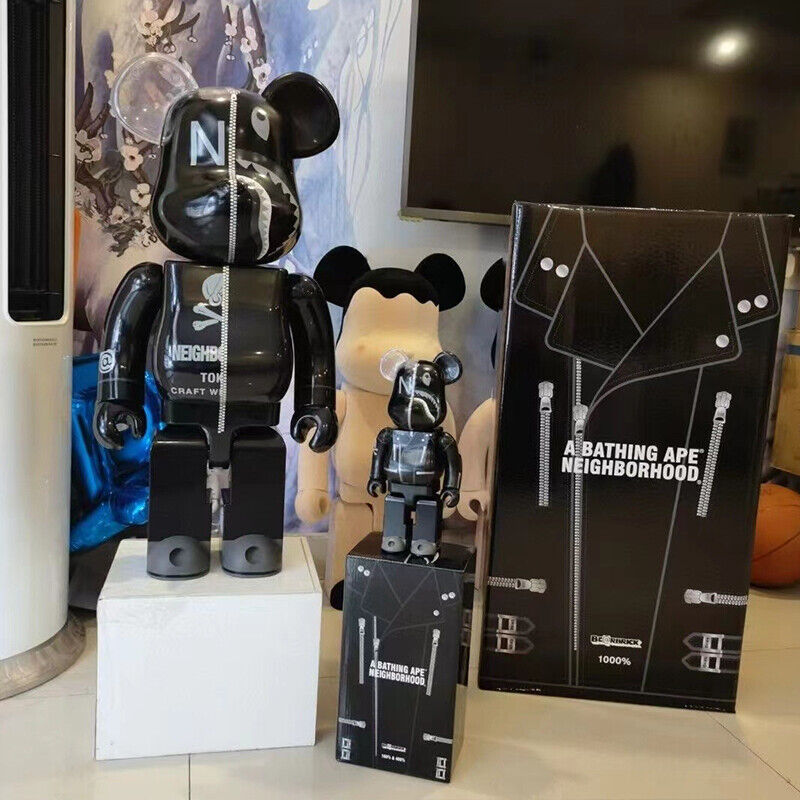 Bearbrick x NBHD x Bape 400% Collaboration Building Block Violent Bear Figurine