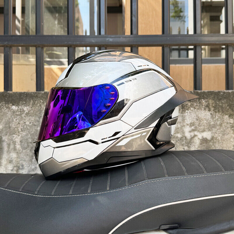 Mecha /3C DOT Certified Unisex Dual Visor Bluetooth Full-Cover Motorcycle Helmet