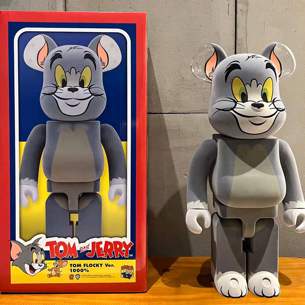 Bearbrick 400% Violent Bear x Tom&Jerry Plated Building Block Bear Figurine Gift