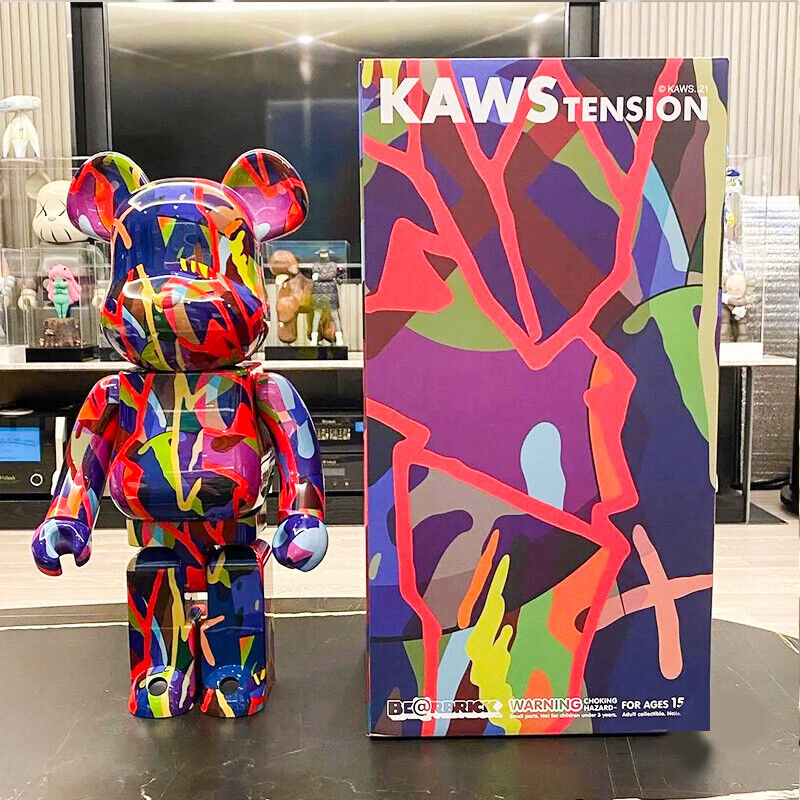 BE@RBRICK 400% Plated Building Block Violent Bear X KAWS/Collectible Figure Gift