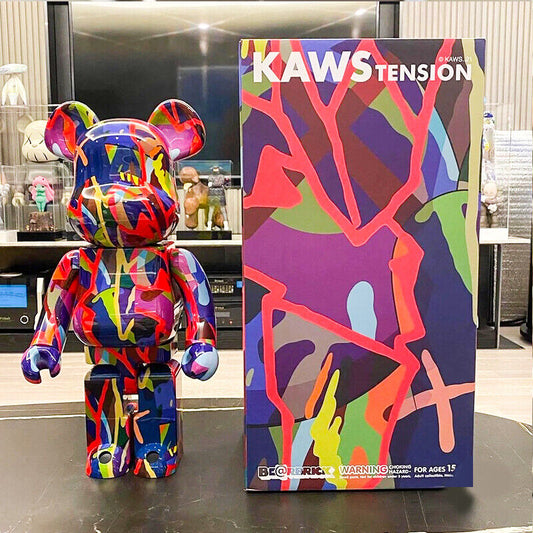 BE@RBRICK 400% Plated Building Block Violent Bear X KAWS/Collectible Figure Gift