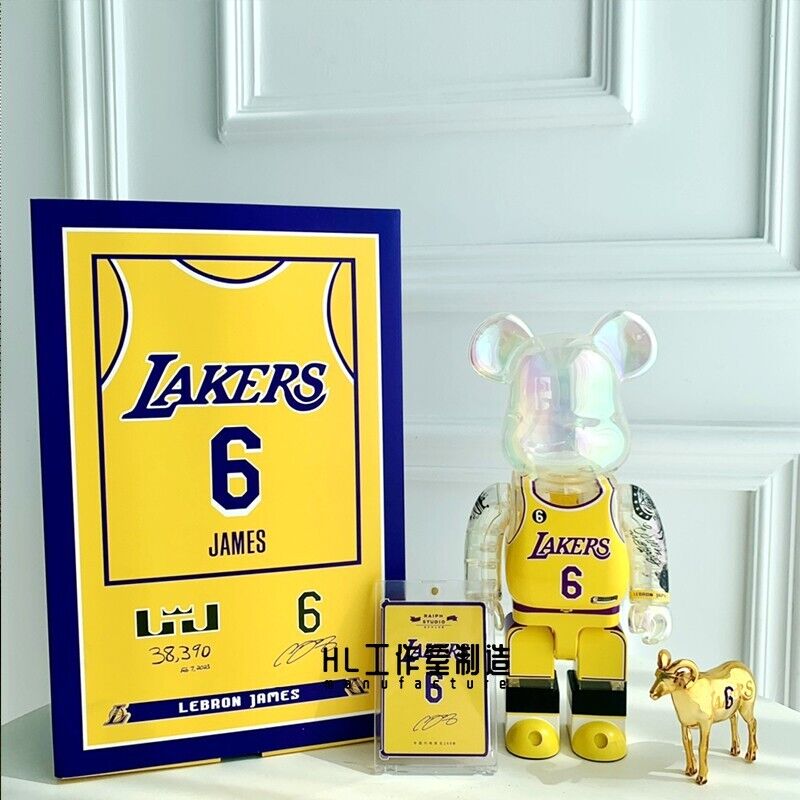 BE@RBRICK 400% Kobe Bryant Jordon James NBA Building Block Violent Bear Figures