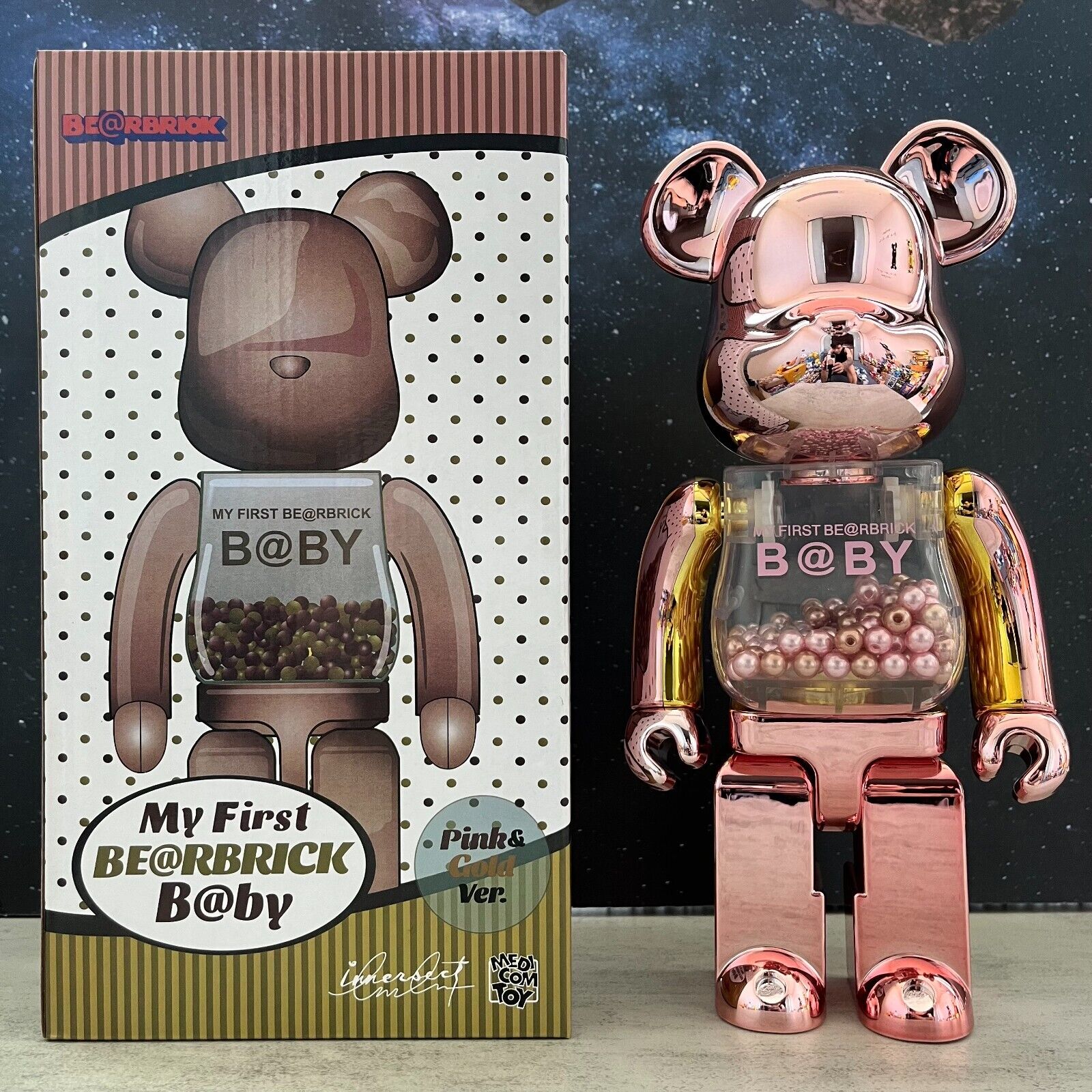 BE@RBRICK 400% Levis X Bape Building Block Violence Bear Collectible Toy Figure