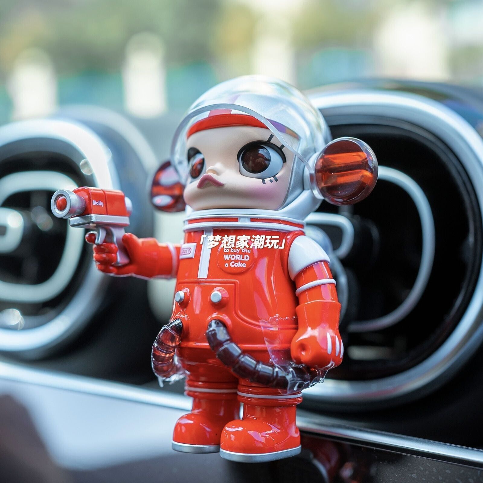 POPMART Car Ornament/Figure:SpaceMolly 100% Anniversary 2nd Gen,Car Aromatherapy