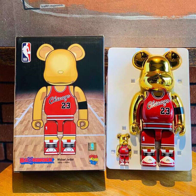 Bearbrick 400%X KAW Set:Building Block Violent Bear Toy Decorative Figurine Gift