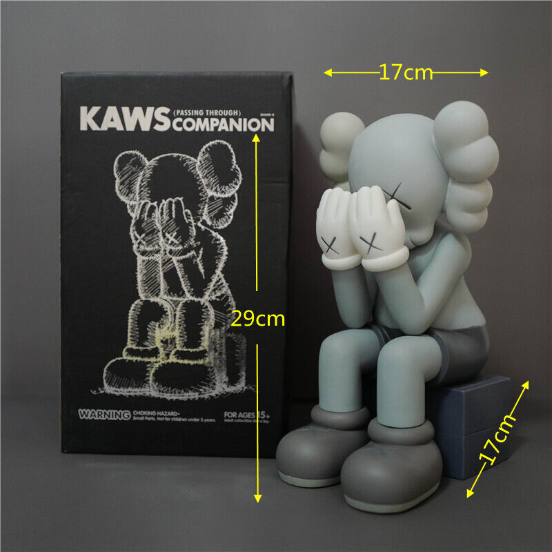 KAWS Figurine Collectible: Toy Handheld Ornament KAWS Covered Face Sesame Street