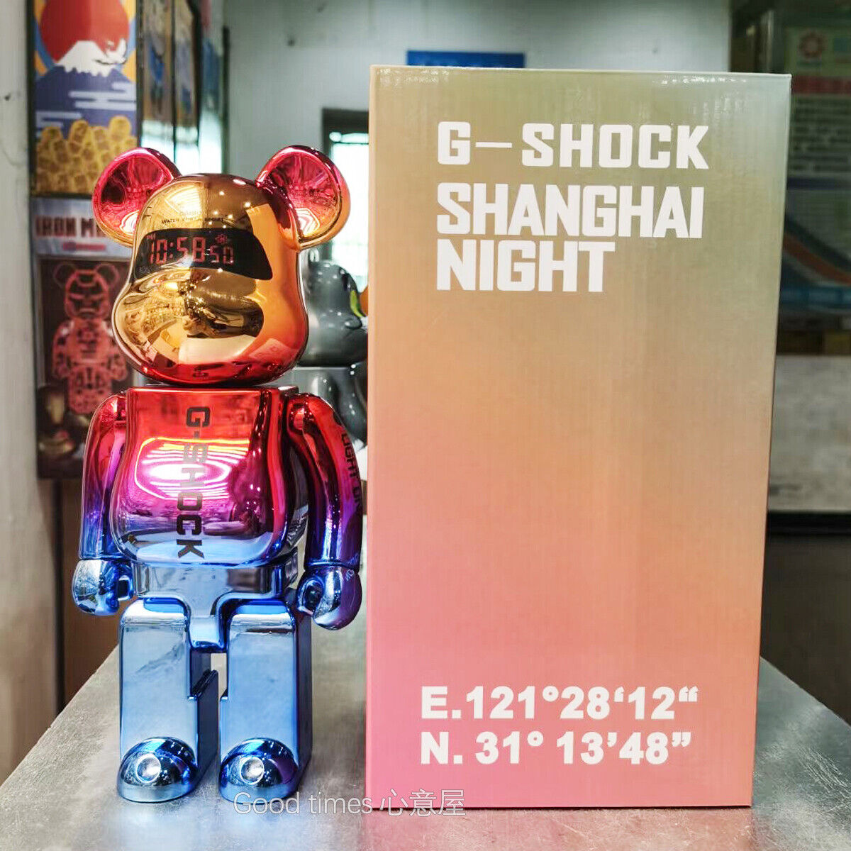 Bearbrick400% Plated Building Block Violent Bear Murakami Doraemon Figurine Gift