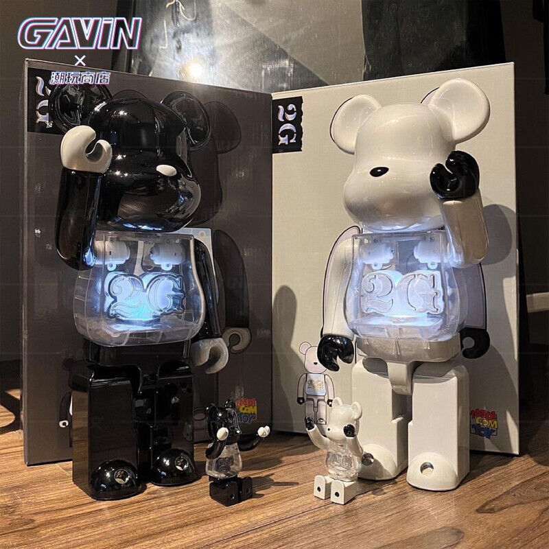 BE@RBRICK 400% Levis X Bape Building Block Violence Bear Collectible Toy Figure