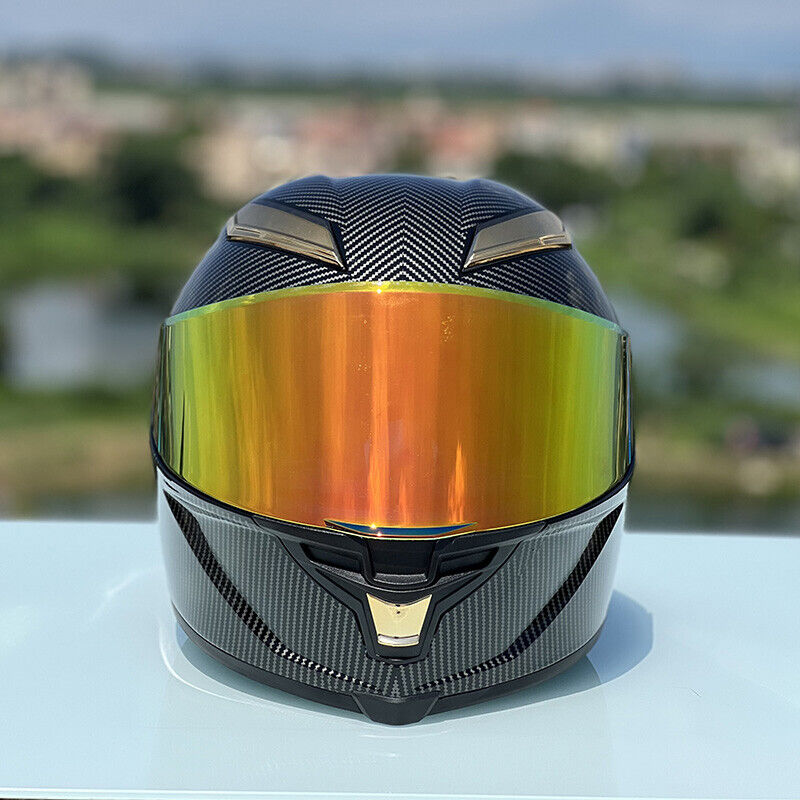 Future Serie/Carbon Fiber Pattern Plated Full Face Helmet Motorcycle All-Season