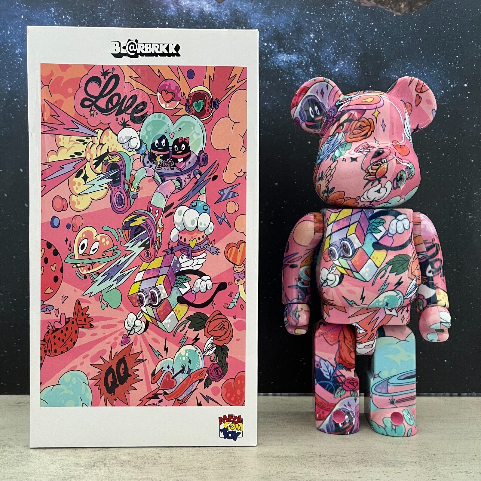 BE@RBRICK 400% Wolf X Goat Building Block Violent Bear Collectible Figure Gift