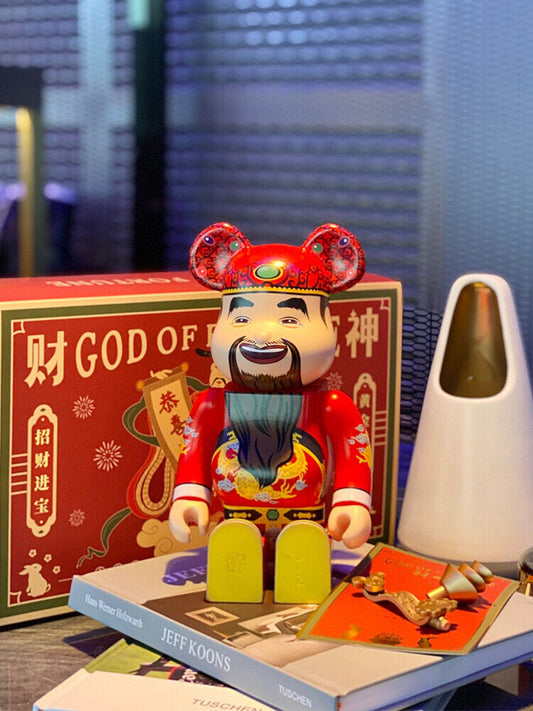 BE@RBRICK 400% Plated Building Block Violent Lucky Bear Fortune God Figure Gift