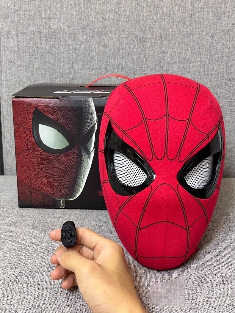 Manual/Electronic Spider-Man Headgear /Moving Eyes:Play Face Mask Gift Cosplay