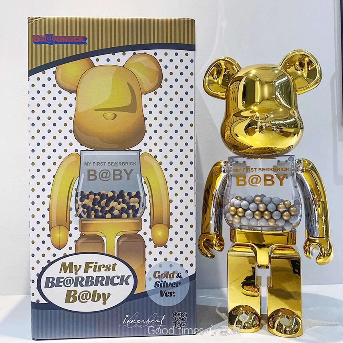 Bearbrick 400% Violent Bear:Plated Building Block Bear/Figurine Toy Doll Gift