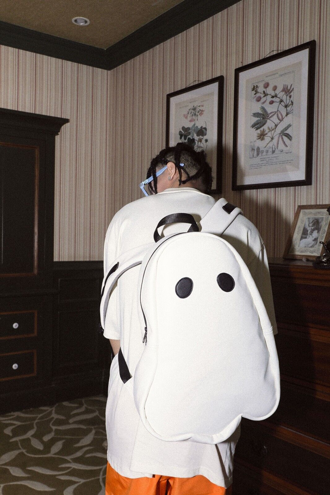 FAC Ghost Backpack /Imp Punk Street Halloween Leather Edition "I am a ghost bag"